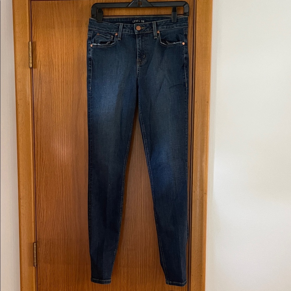 Level 99 Women's Dark Blue Skinny Jeans